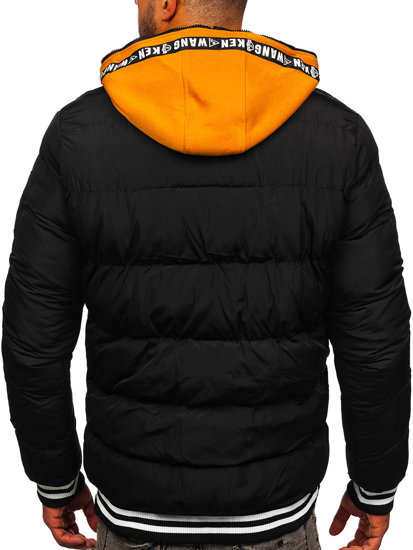 Chaqueta acolchada de invierno para hombre color negro Bolf 6900