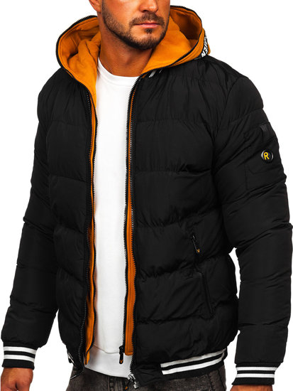 Chaqueta acolchada de invierno para hombre color negro Bolf 6900