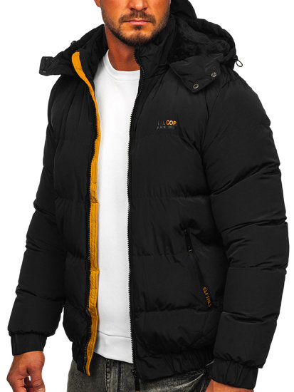 Chaqueta acolchada de invierno para hombre color negro Bolf 6904