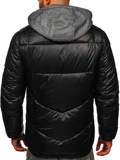 Chaqueta acolchada de invierno para hombre color negro Bolf B2906