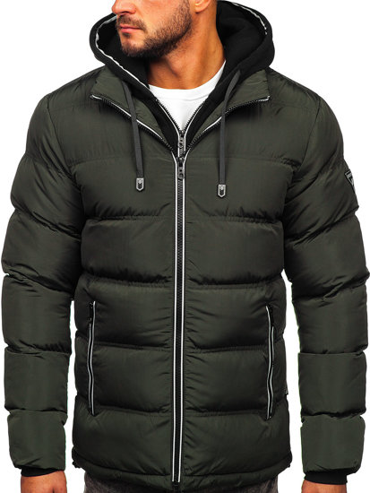 Chaqueta acolchada de invierno para hombre color verde Bolf 6881