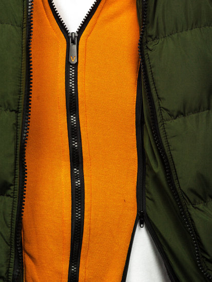 Chaqueta acolchada de invierno para hombre color verde Bolf 6900