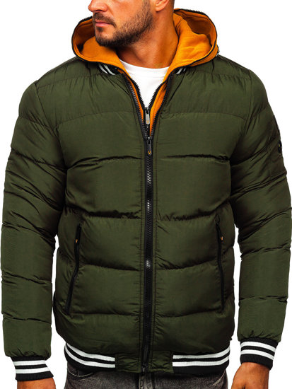 Chaqueta acolchada de invierno para hombre color verde Bolf 6900