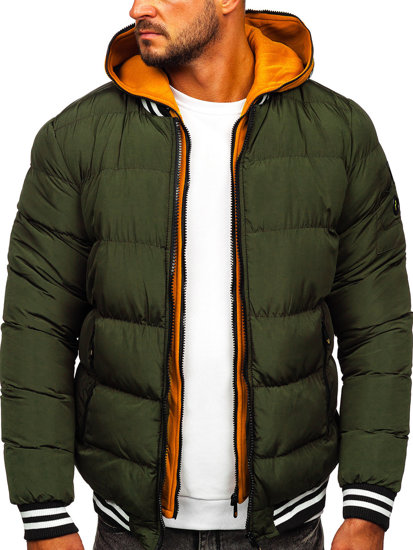 Chaqueta acolchada de invierno para hombre color verde Bolf 6900