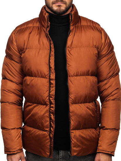 Chaqueta acolchada de invierno para hombre marrón Bolf 0025