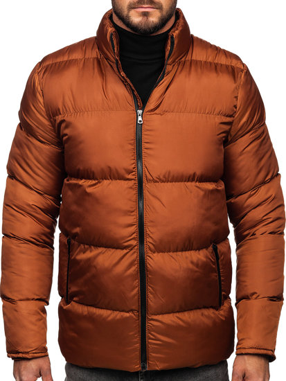 Chaqueta acolchada de invierno para hombre marrón Bolf 0025