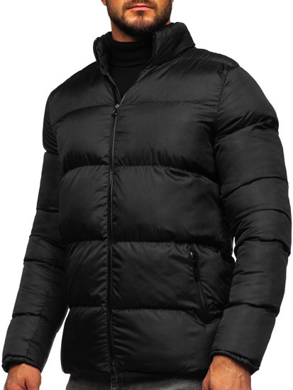 Chaqueta acolchada de invierno para hombre negro Bolf 0025