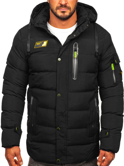 Chaqueta acolchada de invierno para hombre negro Bolf 22M56