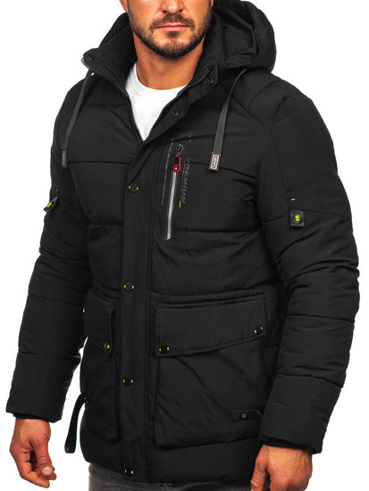 Chaqueta acolchada de invierno para hombre negro Bolf 22M60