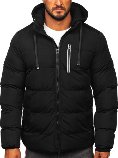 Chaqueta acolchada de invierno para hombre negro Bolf 27M8112