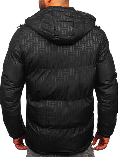 Chaqueta acolchada de invierno para hombre negro Bolf 3B112