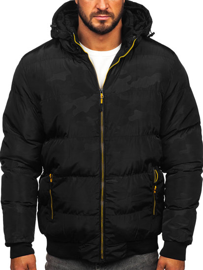 Chaqueta acolchada de invierno para hombre negro Bolf 7270