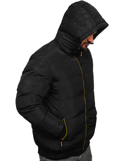 Chaqueta acolchada de invierno para hombre negro Bolf 7270