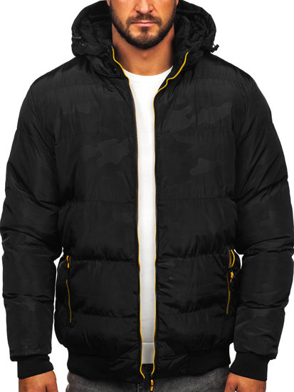 Chaqueta acolchada de invierno para hombre negro Bolf 7270