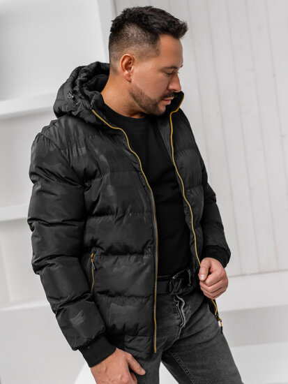 Chaqueta acolchada de invierno para hombre negro Bolf 7270A1