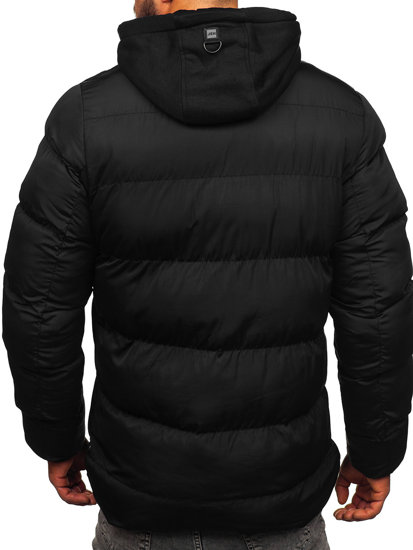 Chaqueta acolchada de invierno para hombre negro Bolf 7325