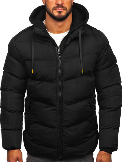 Chaqueta acolchada de invierno para hombre negro Bolf 7325