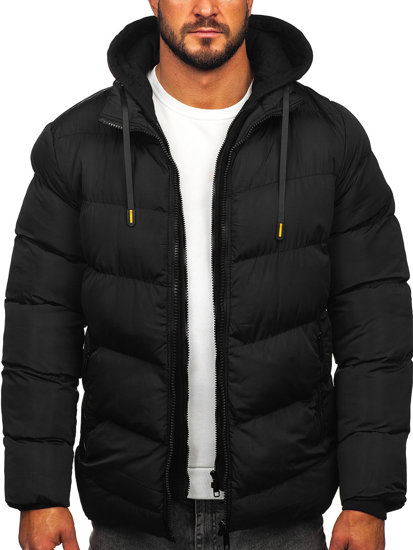 Chaqueta acolchada de invierno para hombre negro Bolf 7325