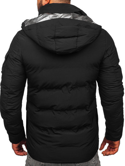 Chaqueta acolchada de invierno para hombre negro Bolf 99525