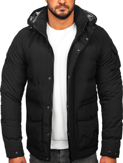 Chaqueta acolchada de invierno para hombre negro Bolf 99525