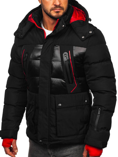 Chaqueta acolchada de invierno para hombre negro Bolf 99527