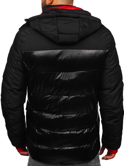 Chaqueta acolchada de invierno para hombre negro Bolf 99527