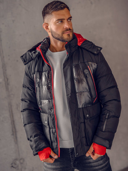 Chaqueta acolchada de invierno para hombre negro Bolf 99527A