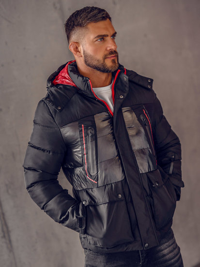 Chaqueta acolchada de invierno para hombre negro Bolf 99527A