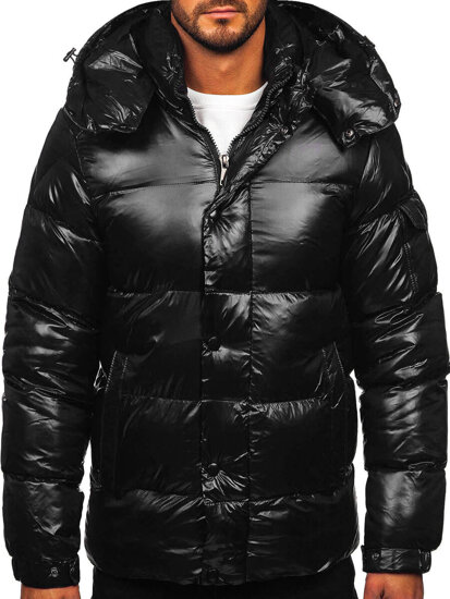 Chaqueta acolchada de invierno para hombre negro Bolf 9970