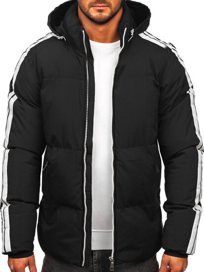 Chaqueta acolchada de invierno para hombre negro Bolf 9979