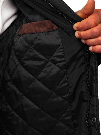 Chaqueta acolchada de invierno para hombre negro Bolf A5618