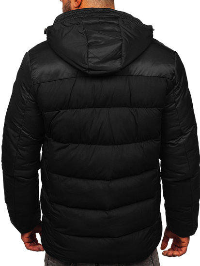 Chaqueta acolchada de invierno para hombre negro Bolf AB103