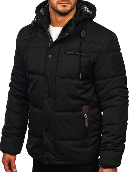 Chaqueta acolchada de invierno para hombre negro Bolf EX2123