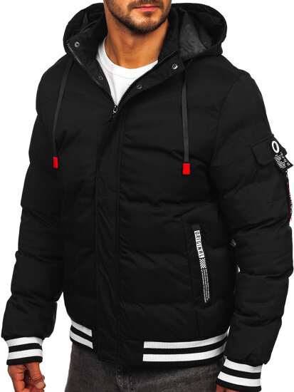 Chaqueta acolchada de invierno para hombre negro Bolf HSS047