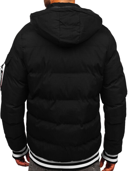 Chaqueta acolchada de invierno para hombre negro Bolf HSS047