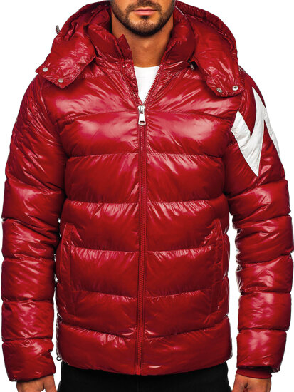 Chaqueta acolchada de invierno para hombre rojo Bolf 9981