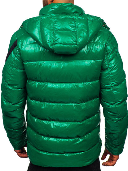 Chaqueta acolchada de invierno para hombre verde Bolf 9981