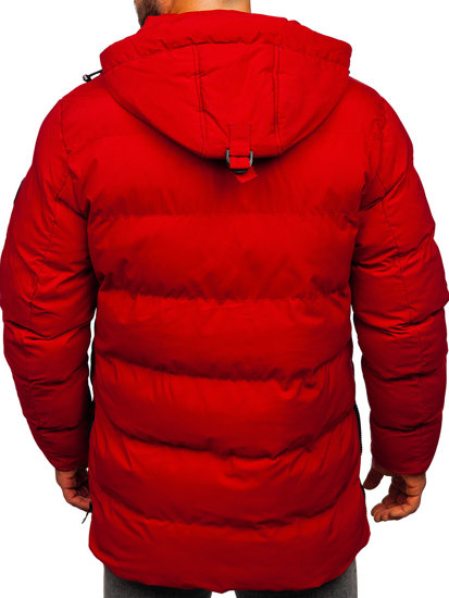 Chaqueta acolchada de invierno parka para hombre rojo Bolf 7330