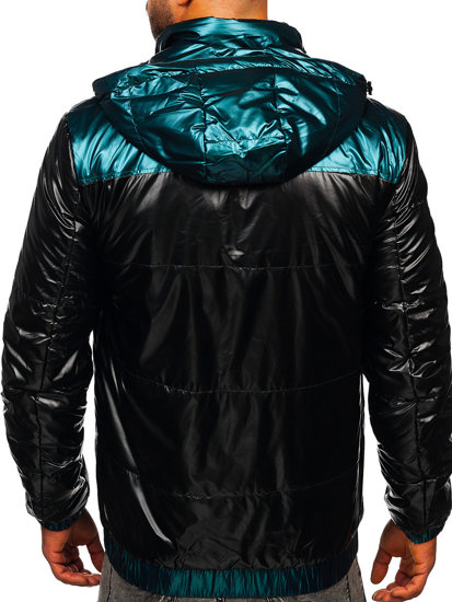 Chaqueta acolchada deportiva de entretiempo para hombre color negro Bolf 2145