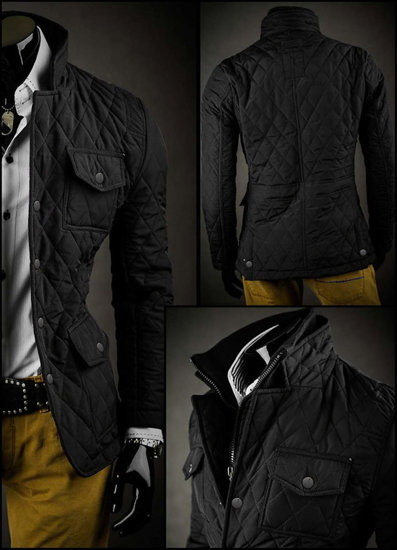 Chaqueta acolchada, elegante para hombre negro Bolf 802A