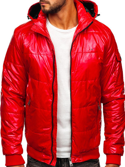 Chaqueta  alcholada de entretiempo deportiva para hombre rojo Bolf 2143