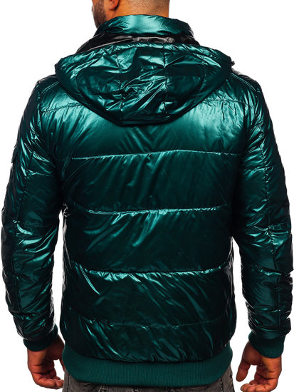 Chaqueta  alcholada de entretiempo deportiva para hombre verde Bolf 2143