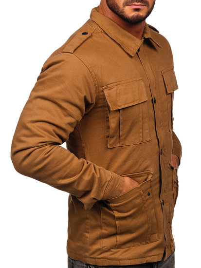 Chaqueta algodón de entretiempo para hombre camel Bolf 10290