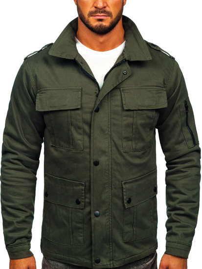 Chaqueta algodón de entretiempo para hombre caqui Bolf 10290