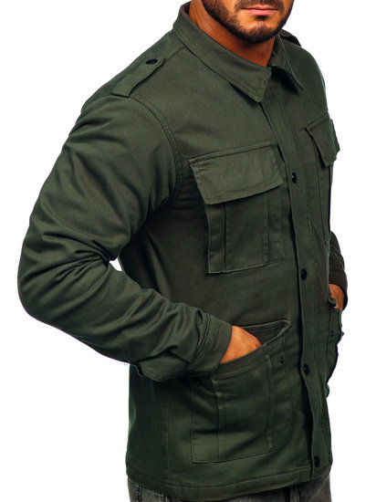 Chaqueta algodón de entretiempo para hombre caqui Bolf 10290