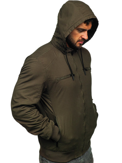 Chaqueta algodón de entretiempo para hombre caqui Bolf 84M3010