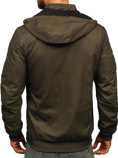 Chaqueta algodón de entretiempo para hombre caqui Bolf 84M3010