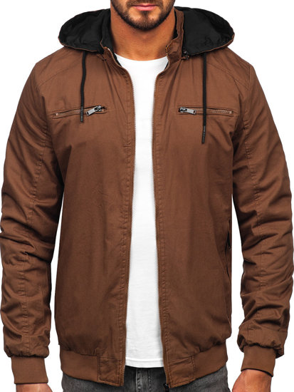 Chaqueta algodón de entretiempo para hombre marrón Bolf 84M3010