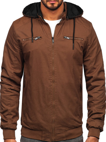 Chaqueta algodón de entretiempo para hombre marrón Bolf 84M3010