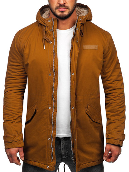 Chaqueta algodón de invierno parka para hombre camel Bolf EX838A